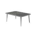 Modern Rectangular Outdoor Coffee Table with Slatted Design