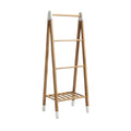 Modern Bamboo Ladder Rack with Four Shelves for Decorative Display