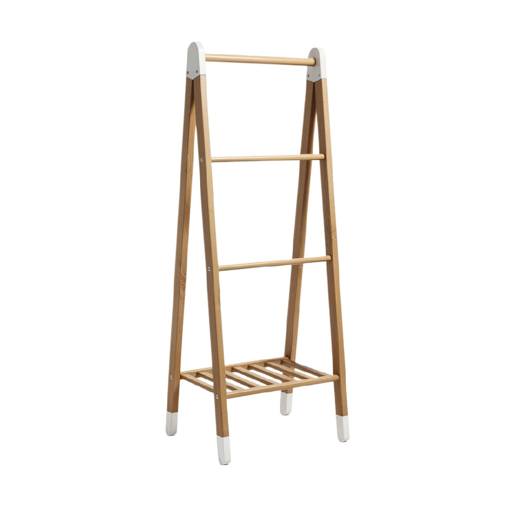Modern Bamboo Ladder Rack with Four Shelves for Decorative Display